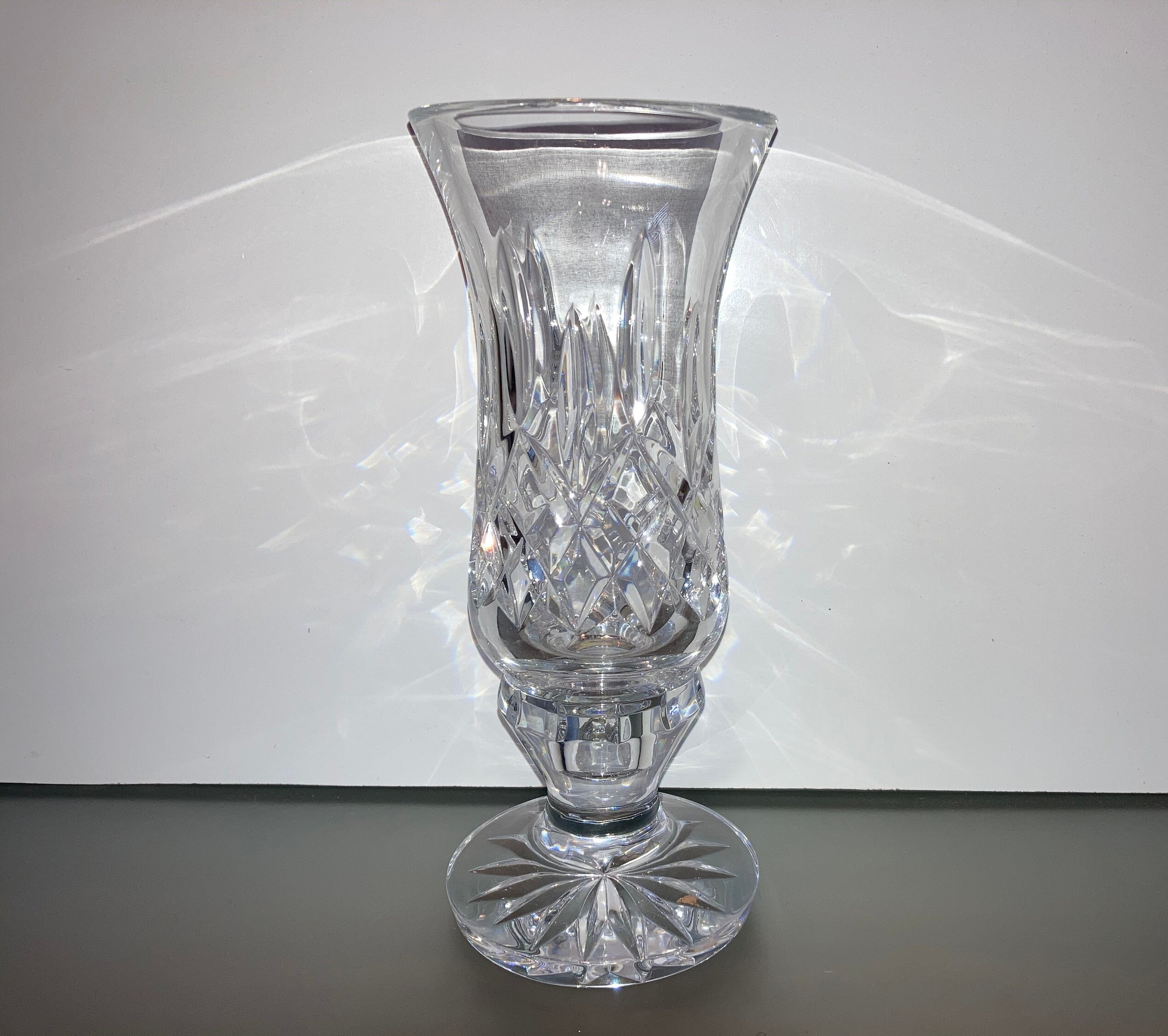 Vintage Waterford Lismore Hurricane Candle Holder Signé Etsy