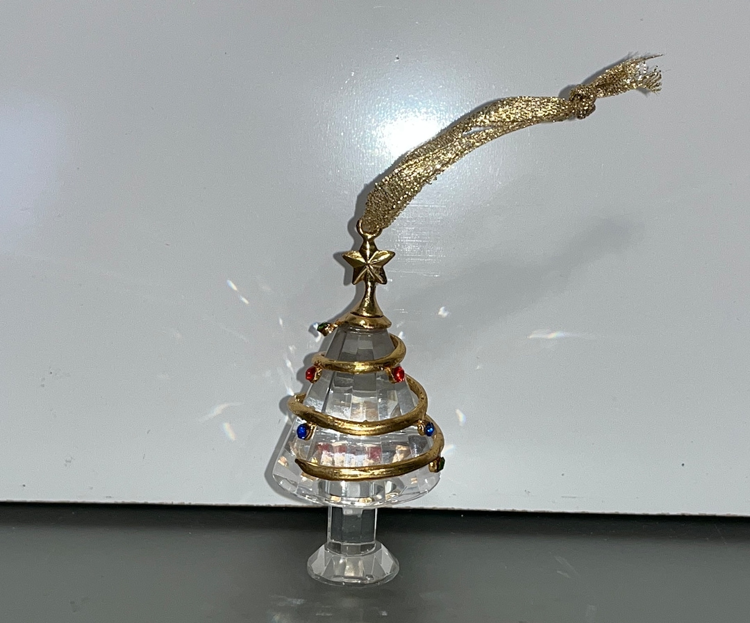 Swarovski Christmas Tree Ornament Swarovski Faceted Jeweled Etsy
