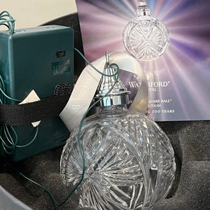 Waterford Crystal 2009 Times Square Ornament, Waterford Lighted Ball Ornament, Waterford 147011, Waterford Joy Ornament, New in box image 2
