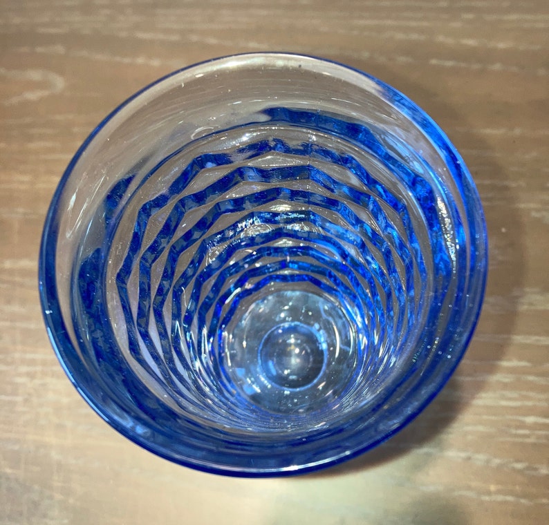 4 Vintage Indiana Whitehall Glasses Whitehall Colony Cubist Etsy