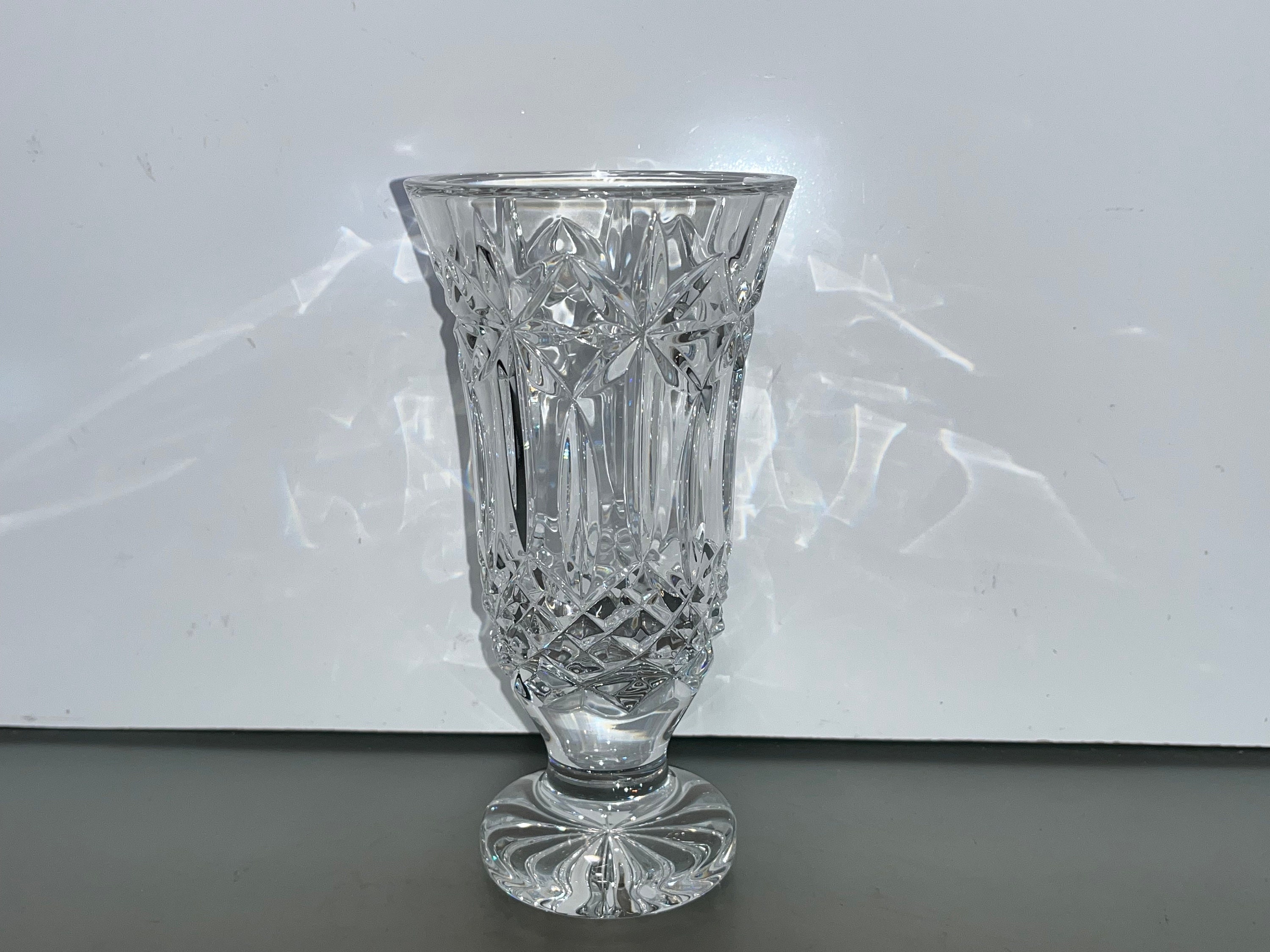 Vintage Waterford 7" Vase, Waterford Balmoral Footed Vase, Waterford Vase, Waterford Flower Vase, Waterford Balmoral Vase, Mint