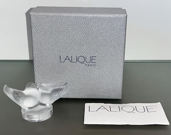 工芸品 VINTAGE LALIQUE René Lalique - Red Tinted Budgerigar Vase - Ref.109958