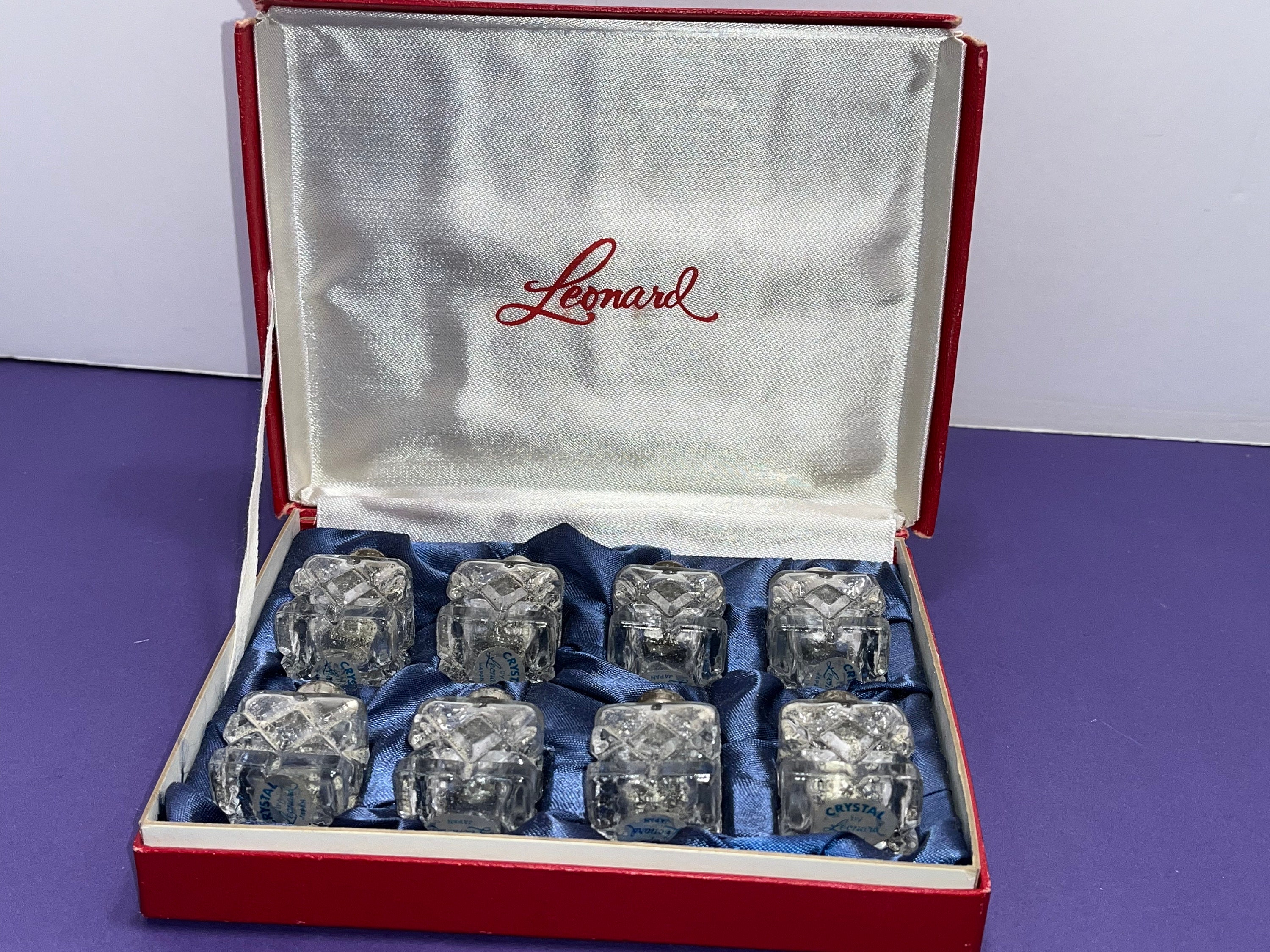 ヴィンテージ ソルトシェイカー 8 個、レナード シルバー蓋 ソルト