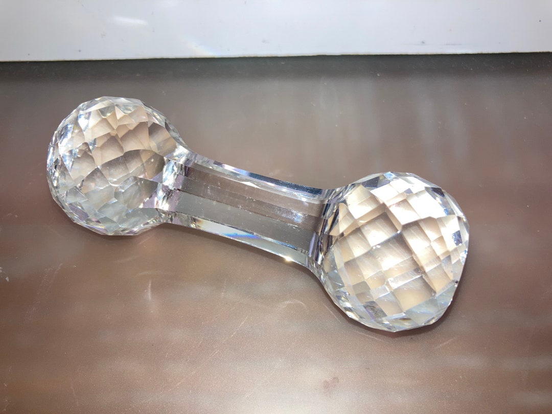 Vintage Crystal Knife Rest Faceted Crystal Knife Rest Etsy