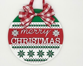 Merry Christmas Laser Cut Nordic Style Door Hanger