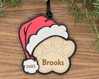 Santa Paws Christmas Ornament