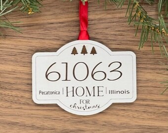 Home for Christmas Personalized Christmas Ornament