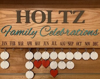 Family Celebrations Sign Personalized
