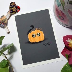クマ猫クマランタン、黒猫のイラスト、猫ママへのギフト、猫パパへのプレゼント、ハロウィンのイラスト、ミニマリストペットウォールアート