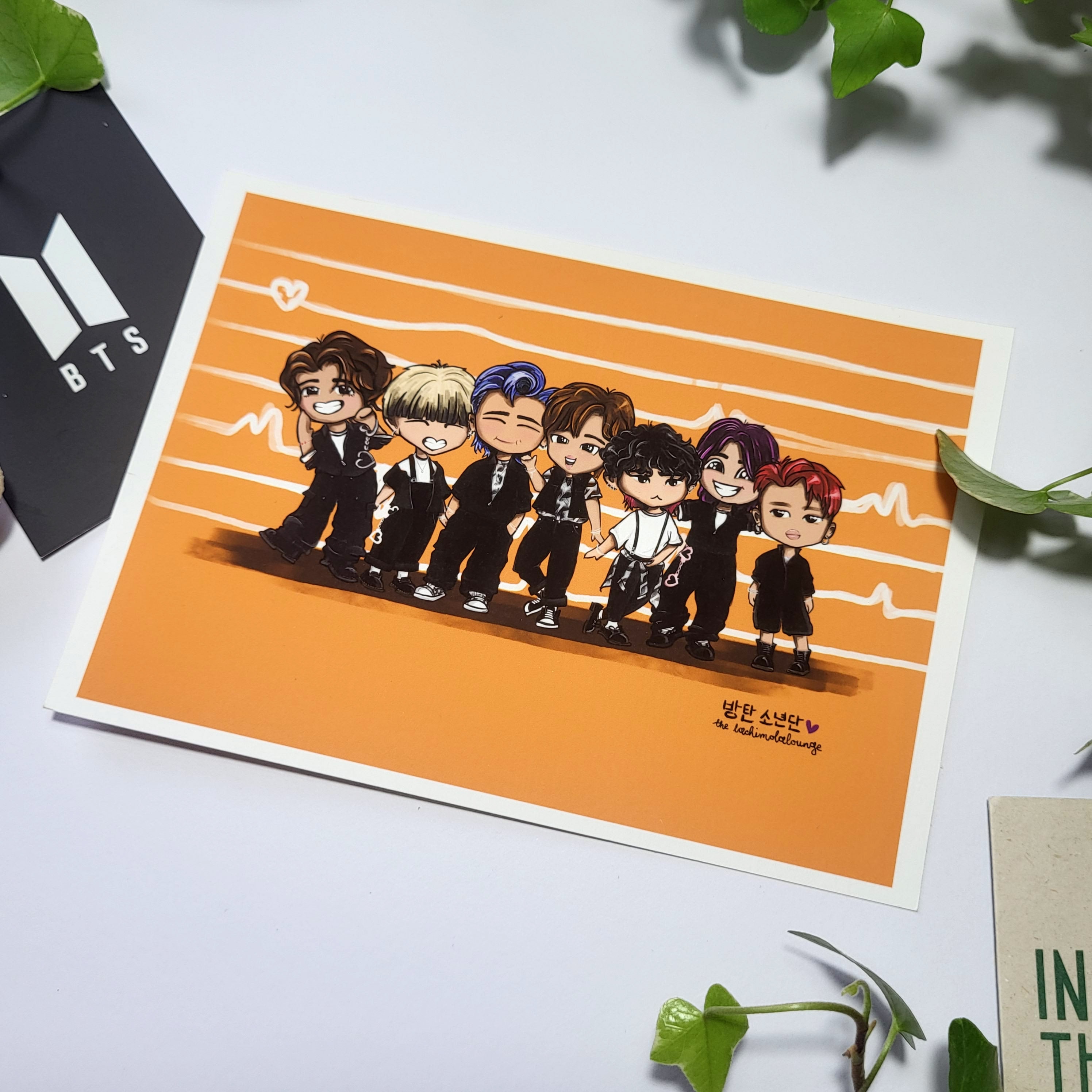 BTS Butter Chibi Art Print, Kpop Bangtan Illustration - Etsy