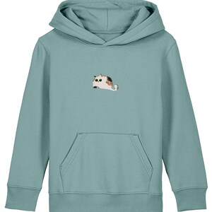 Sudadera con capucha de gato calicó, suéter borahae, sudadera con capucha de gato para niños, sudadera con capucha de corazón morado, regalo para fanáticos de BTS, sudaderas con capucha para amantes de los gatos, mascotas en la ropa
