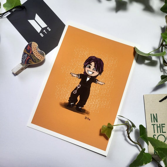 Jungkook Butter Chibi Art Print, BTS Illustration - Etsy