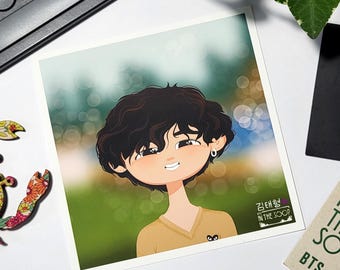BTS Taehyung Art Print, in the Soop Portrait, Kpop Illustration - Etsy