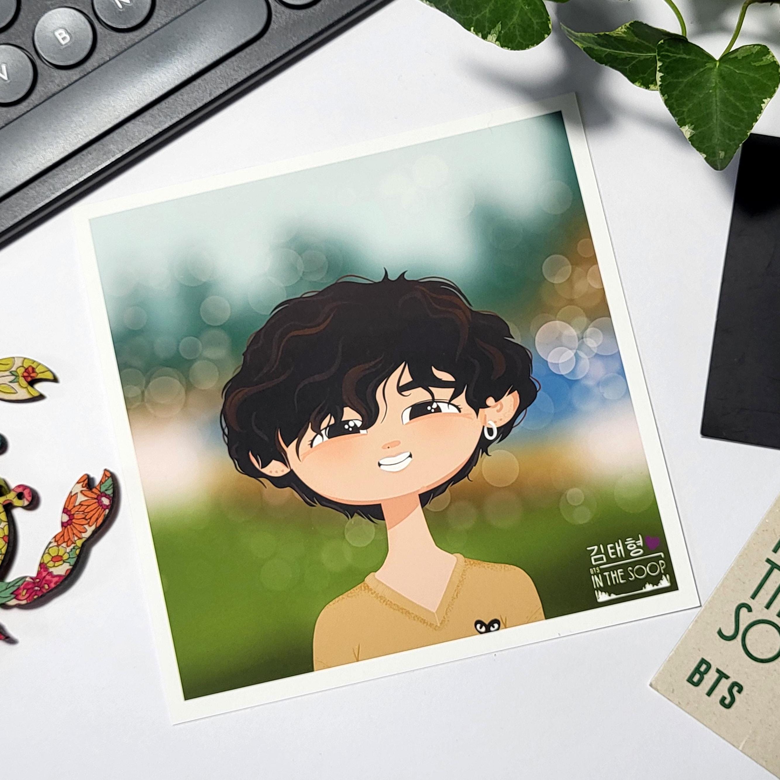 BTS Taehyung Art Print, in the Soop Portrait, Kpop Illustration - Etsy
