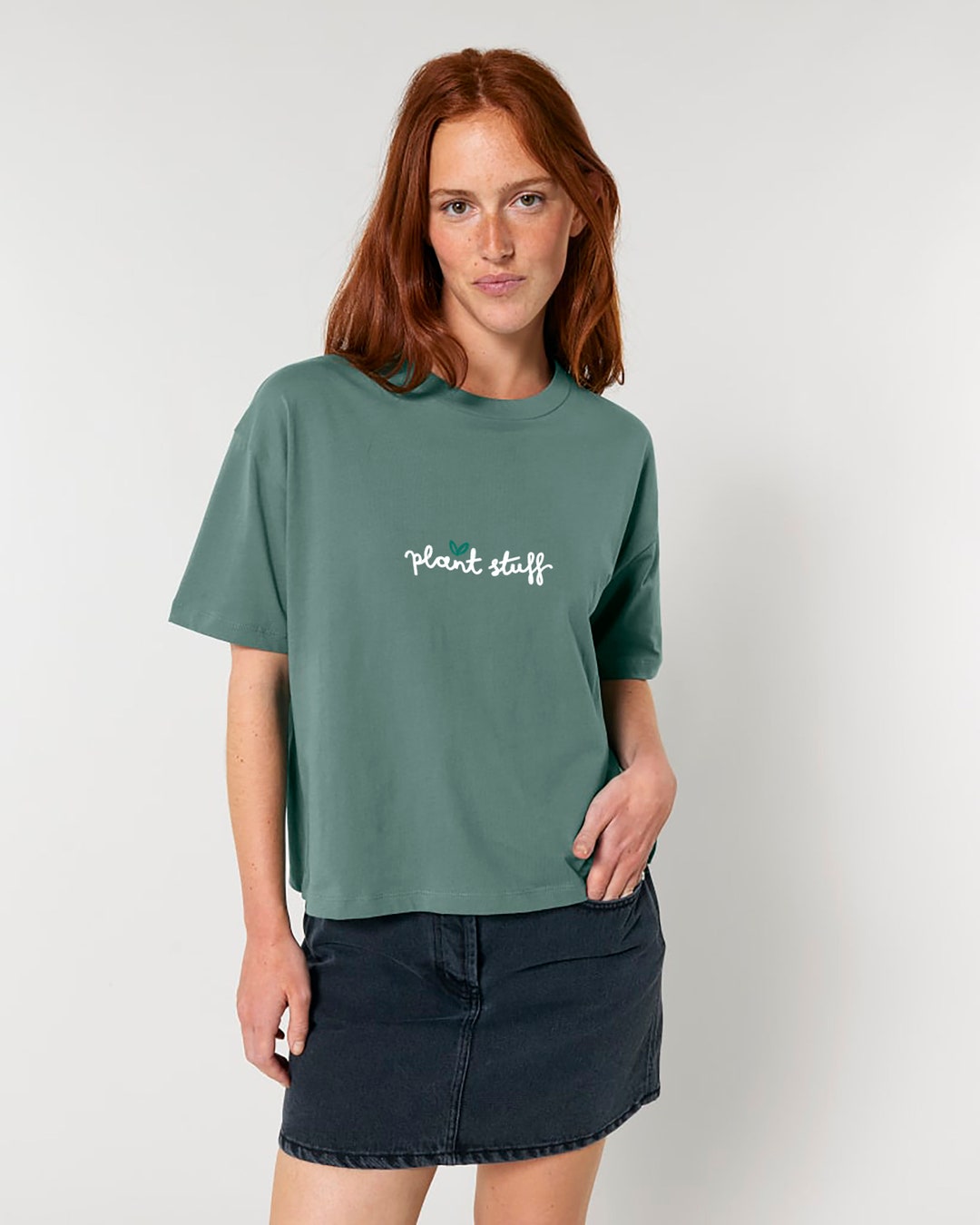 Plant Stuff Bio-Baumwoll-Boxy-Oversize-T-Shirt