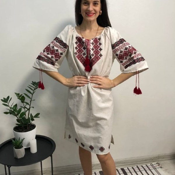 Ukrainian Embroidery Dress Etsy