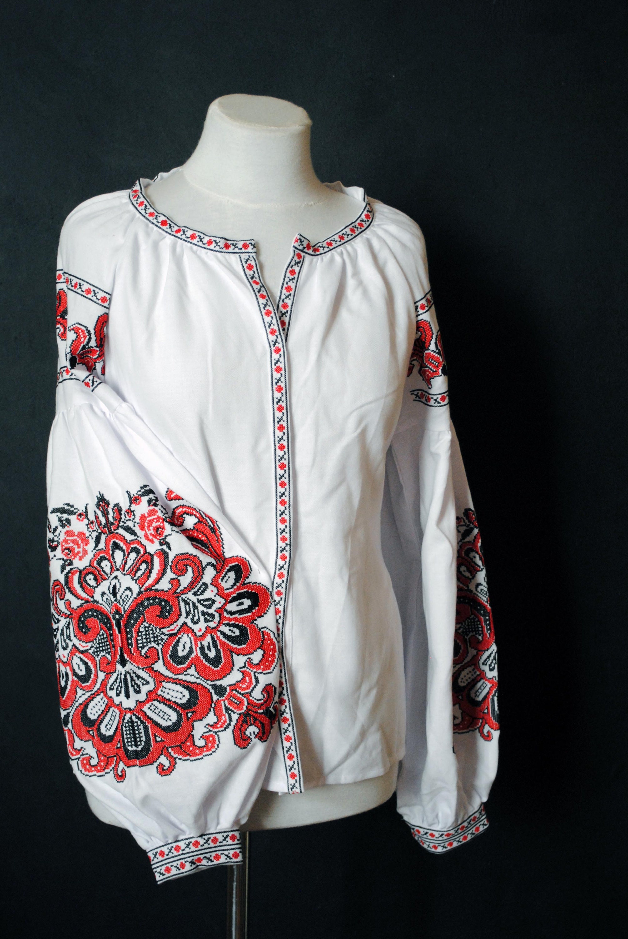 Embroidered blouse Flower embroidery Shirt for women Ukrainian | Etsy
