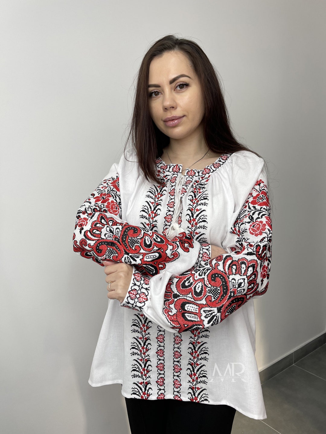 Embroidered Floral Blouse Folk Embroidery Shirt for Women Ukrainian