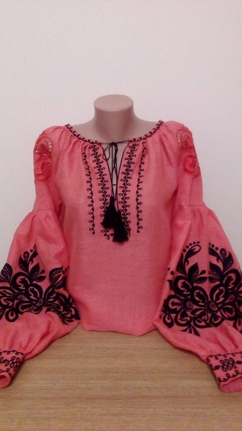 Camicia Tradizionale Ucraina Ricamata A Punto Croce Vyshyvanka - Foto 3