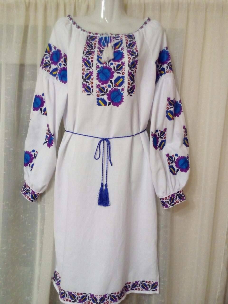 Beautiful Embroidered Dress Cotton Dress for Women Ukrainian - Etsy