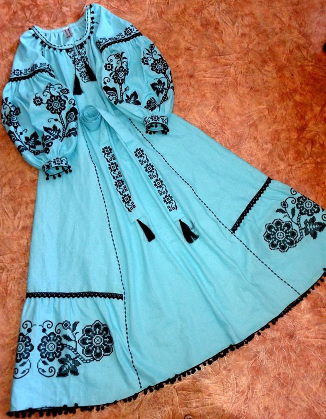 boohoo turquoise dress