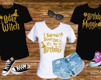 Birthday - Bday - Harry Potter Shirt - Tshirt - I Solemnly - Dobby is free
