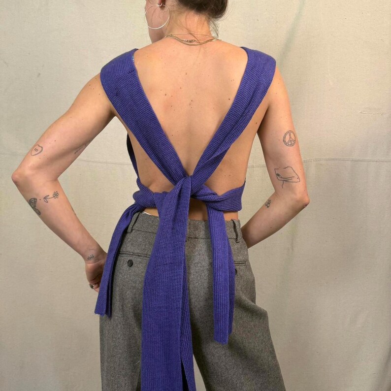 NWT Free People FP Beach Open Back Knit Halter – Size S image 5