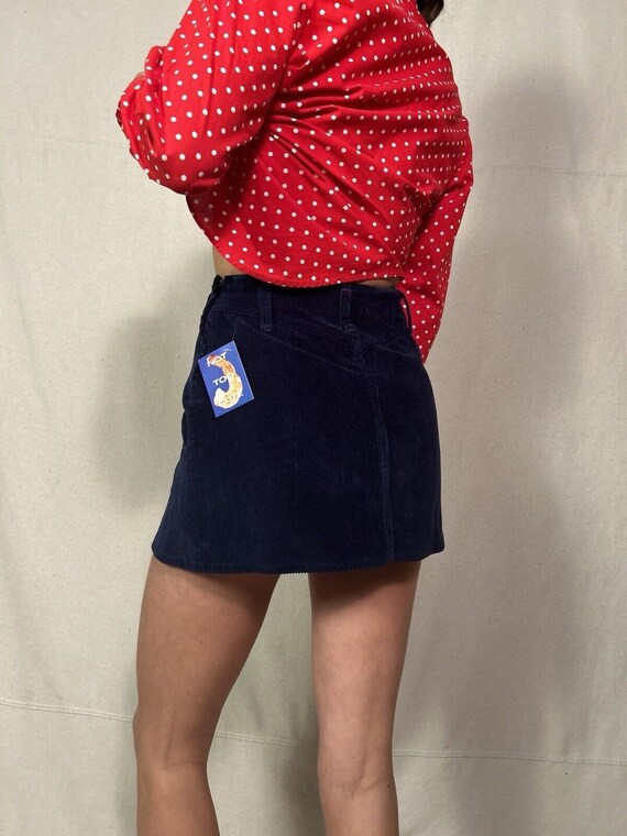 Vintage Y2K Esprit Corduroy Mini Skirt Accent Poc… - image 2
