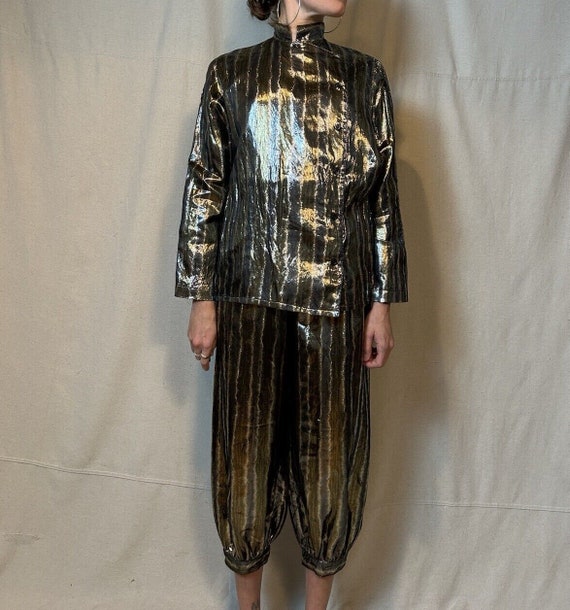 Vintage Saks Fifth Avenue Pant Suit Silk Custom M… - image 10
