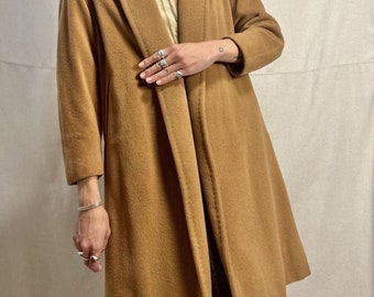 Vicuña Wool Coat Vintage Wool Camel Trench Swing Coat Frederick & Nelson Seattle