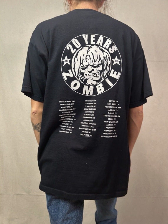 White Zombie Rob Zombie 20 Years Shirt Size Large… - image 4