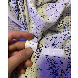 Suzanne Rae 100% Silk Dress 4 Designer White And Blue Anthropologie image 7