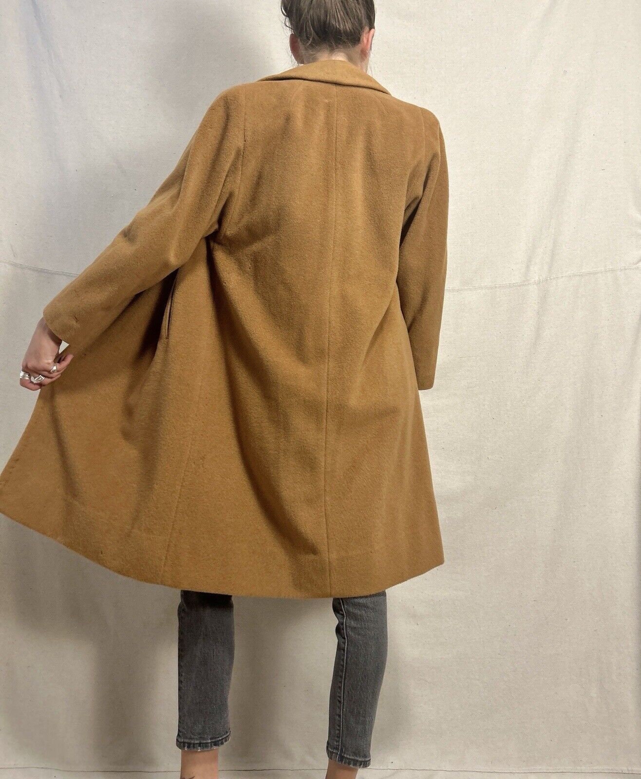 Vicuña Wool Coat Vintage Wool Camel Trench Swing Coat Frederick