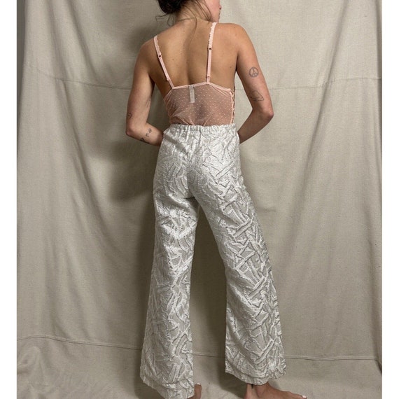Vintage Silver Groove Flare Pants With Shine Patt… - image 6