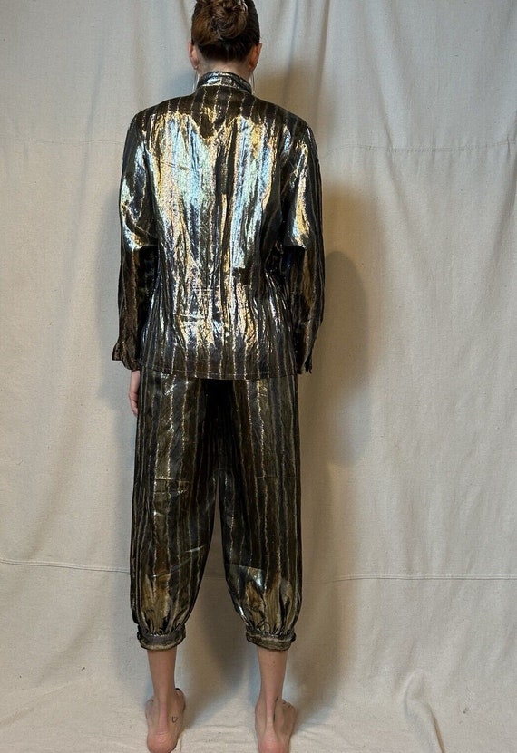 Vintage Saks Fifth Avenue Pant Suit Silk Custom M… - image 9