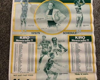 Póster automovilístico de los Supersonics, campeones de la NBA 1978-79, foto MCS 51074