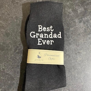 Best grandad ever socks . Christmas gift , birthday Gift, baby announcement