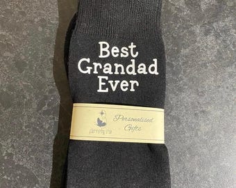 Best grandad ever socks . Christmas gift , birthday Gift, baby announcement