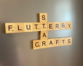 Scrabble tile magnets