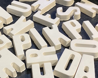 Plaster of paris letters