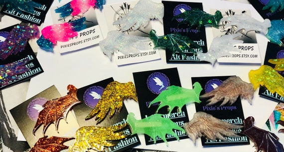 Angel/demon wing hair clips