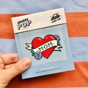 Bügelbilder Patches Mom Tattoo Mutter zum selbst aufbügeln für Kinder und Erwachsene Aufnäher