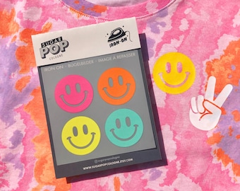 Bügelbilder Iron-on Patch Smile zum aufbügeln für Kinder und Erwachsene // SUGARPOP