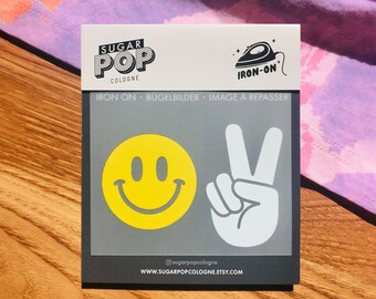 Smile & Peace Iron-On Patches, T-Shirt DIY Applique