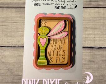 Handmade inspirational firefly magnet