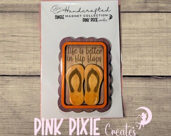 Handmade flip flop magnet