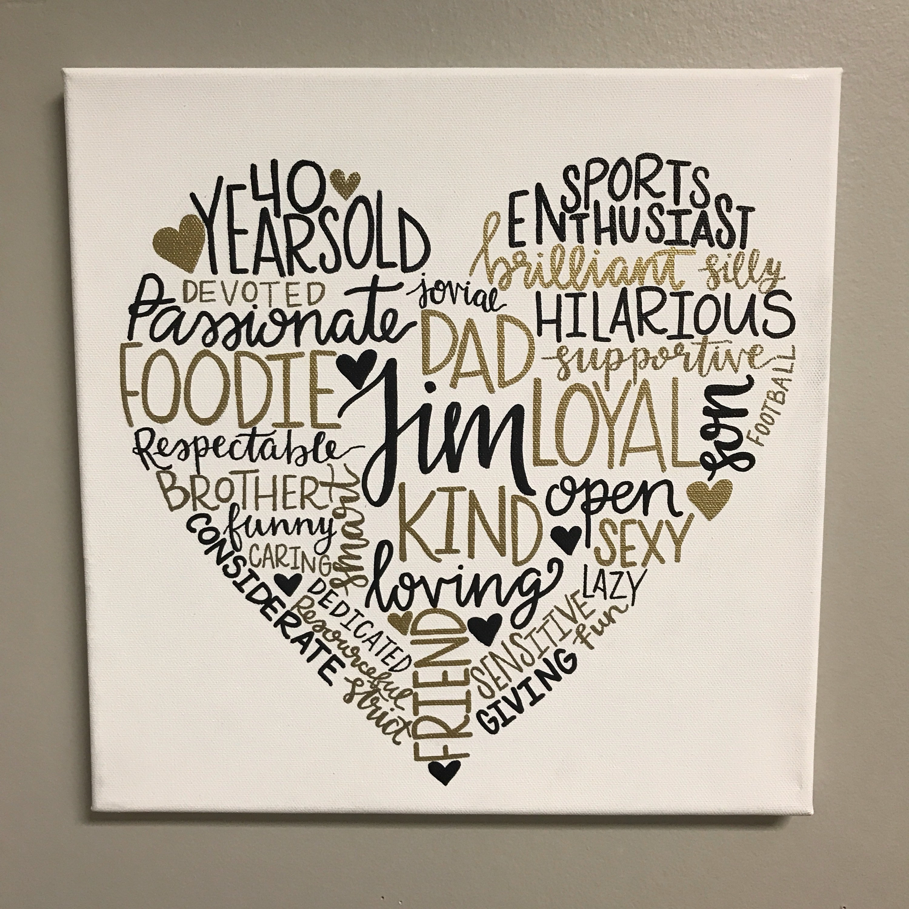 Custom Word Art Canvas Etsy