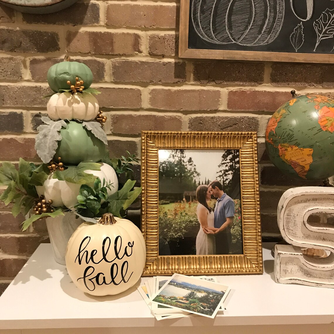 Hello Fall Pumpkin Fall Decor Etsy