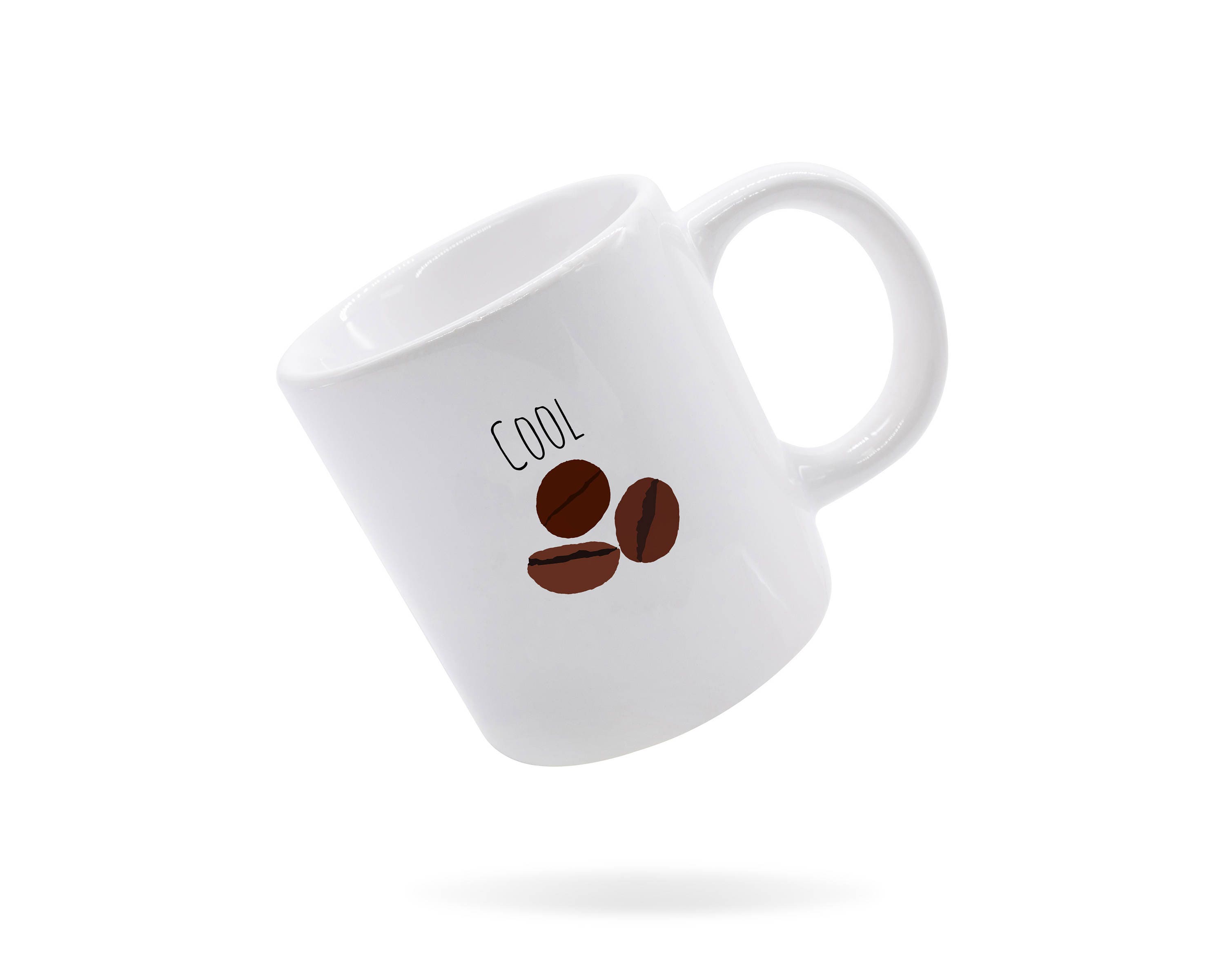 Taza de frijoles fríos taza linda fresco taza blanca taza Etsy España