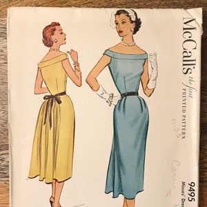 50s McCalls 9495 Dress Pattern